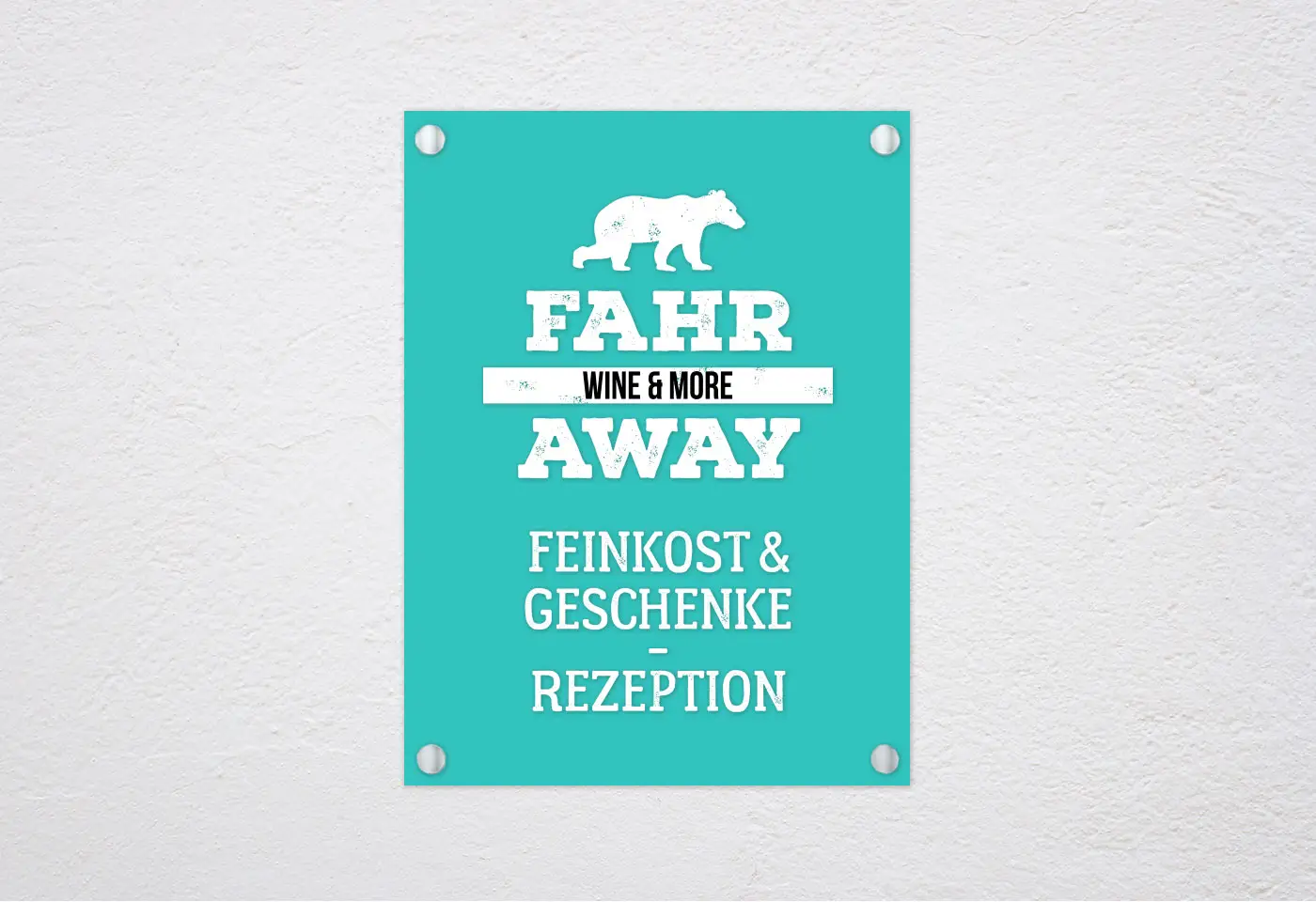 Eingangsschild FahrAway Wine & more