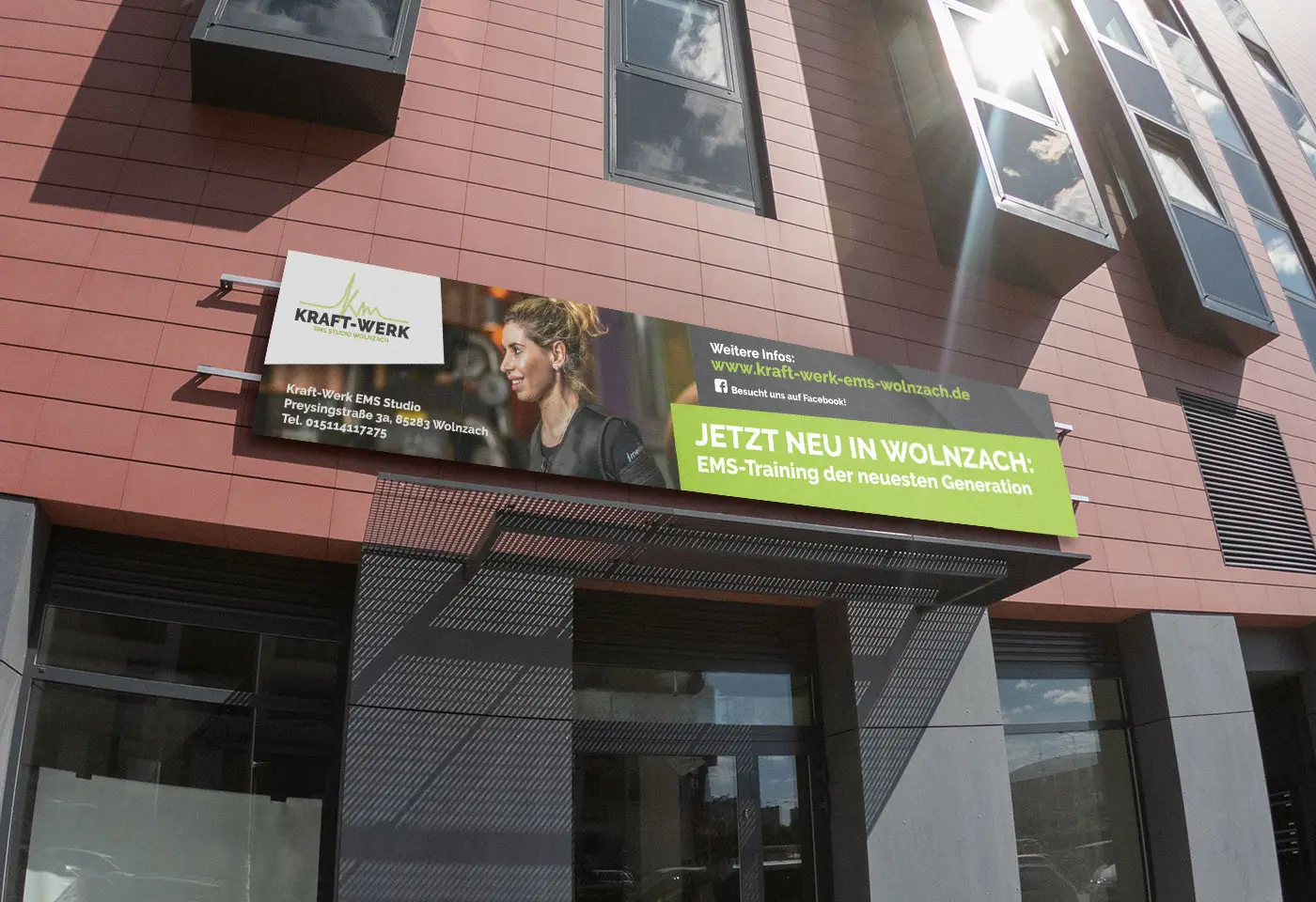 Banner Kraft-Werk EMS Studio Wolnzach