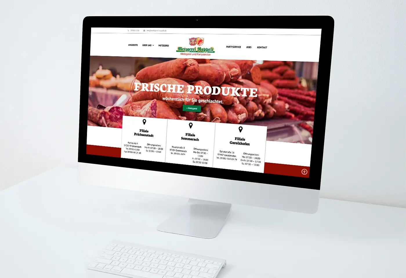 Website Desktop Metzgerei Roppelt