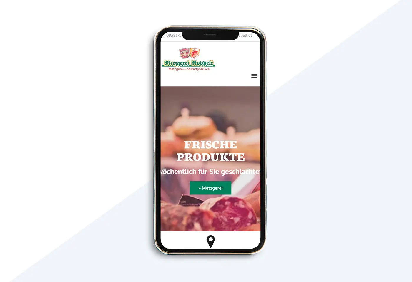 Website Smartphone Metzgerei Roppelt