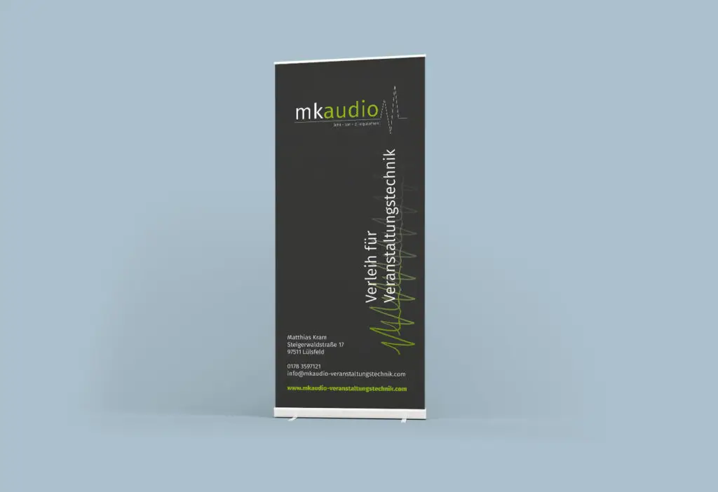 Roll-Up mkaudio Veranstaltungstechnik
