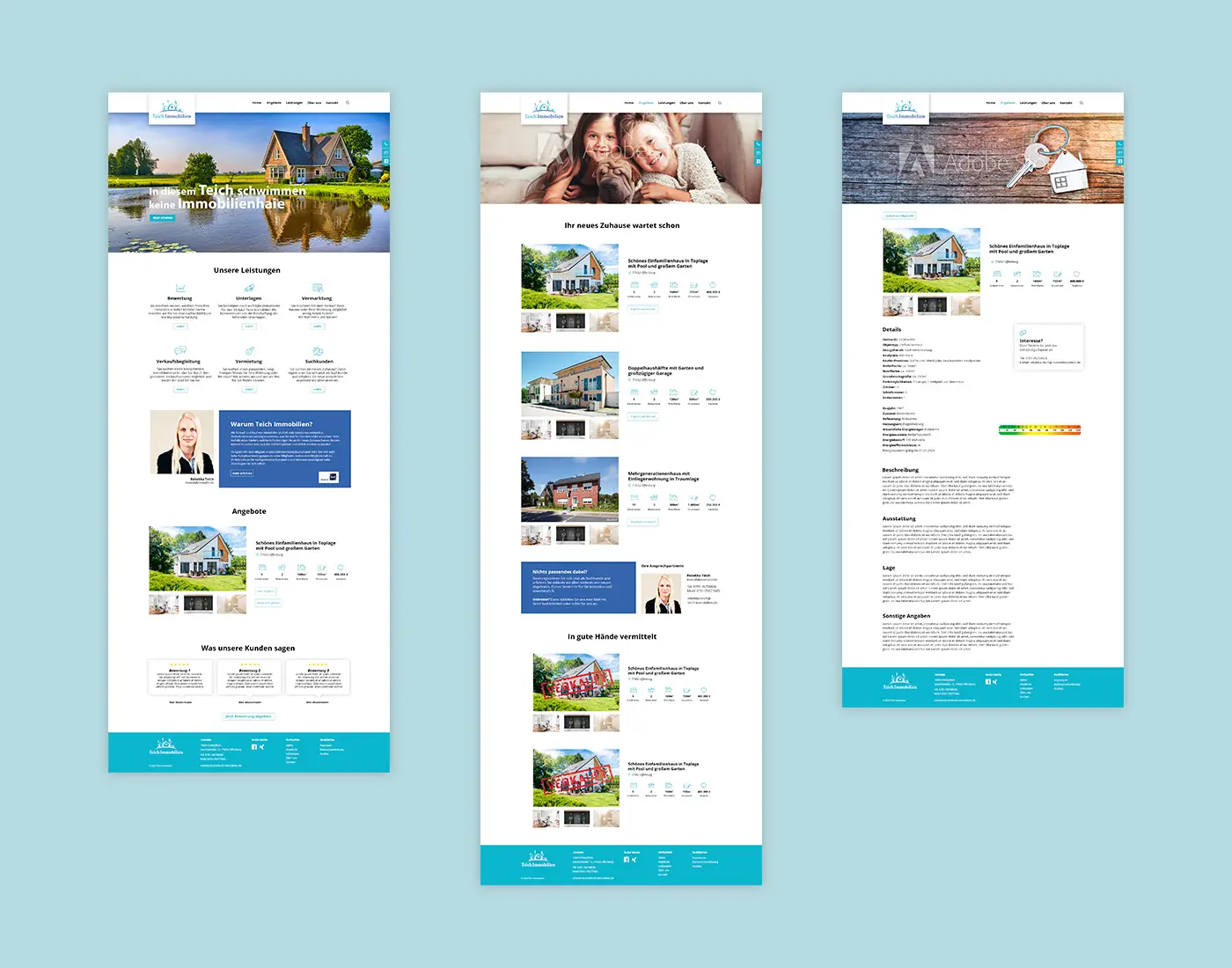Projekt Teich Immobilien Webdesign